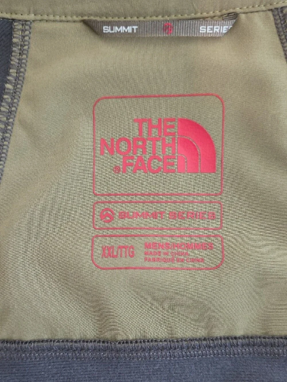 The North Face Olive Green Summit Series Softshell Jacket with Zip Pockets